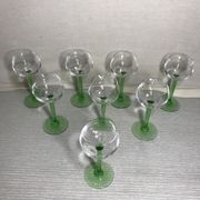 Series of 8 wine glasses
