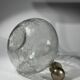 vintage cracked glass carafe with metal stopper