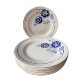 Set of 8 vintage st Amand flat plates made in France