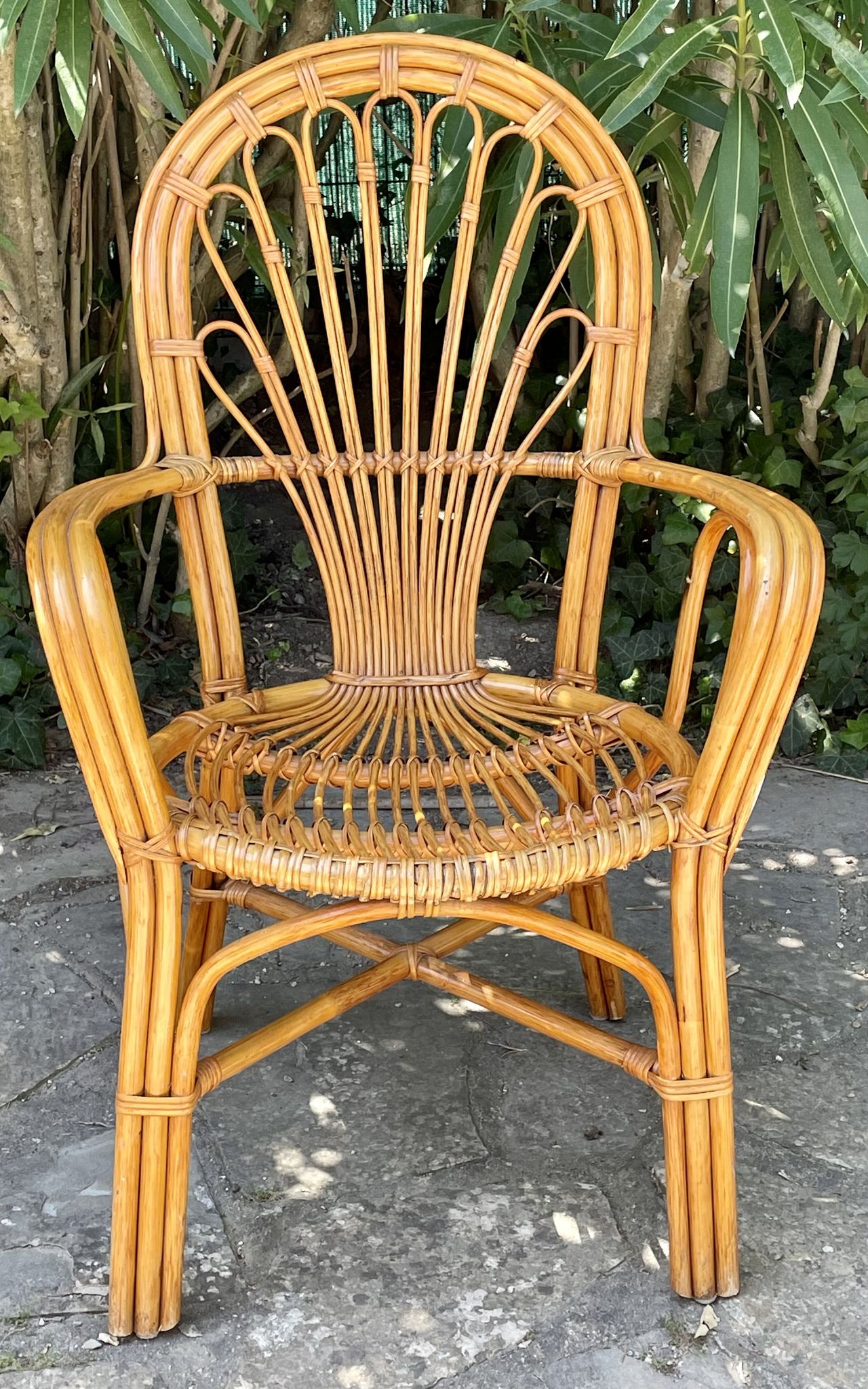 Vintage rattan armchair