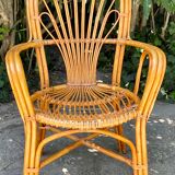 Vintage rattan armchair