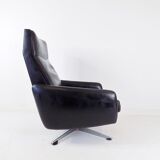 Leather armchair 60s black