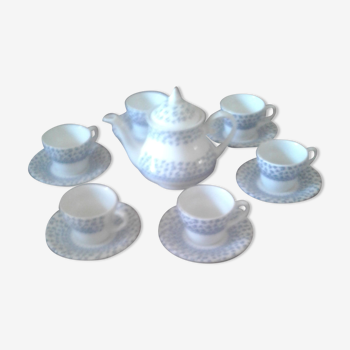 Set of six cups and six cups including an theire