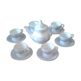 Set of six cups and six cups including an theire