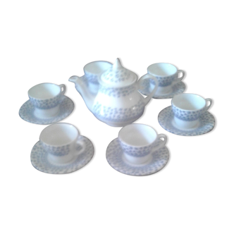 Set of six cups and six cups including an theire