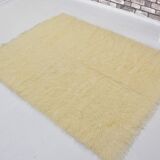 White Vintage Angora Wool Rug sku 1681