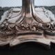Art nouveau chandelier 3 branches silver metal