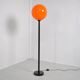 Orange globe floor lamp 1970