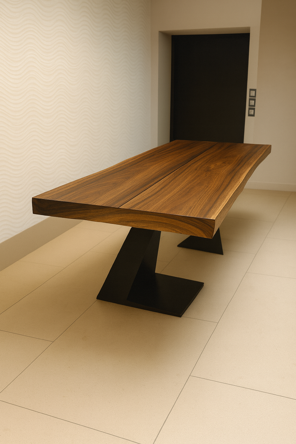 Natural wood table ter
