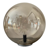 Vintage ball lamp in smoked glass
