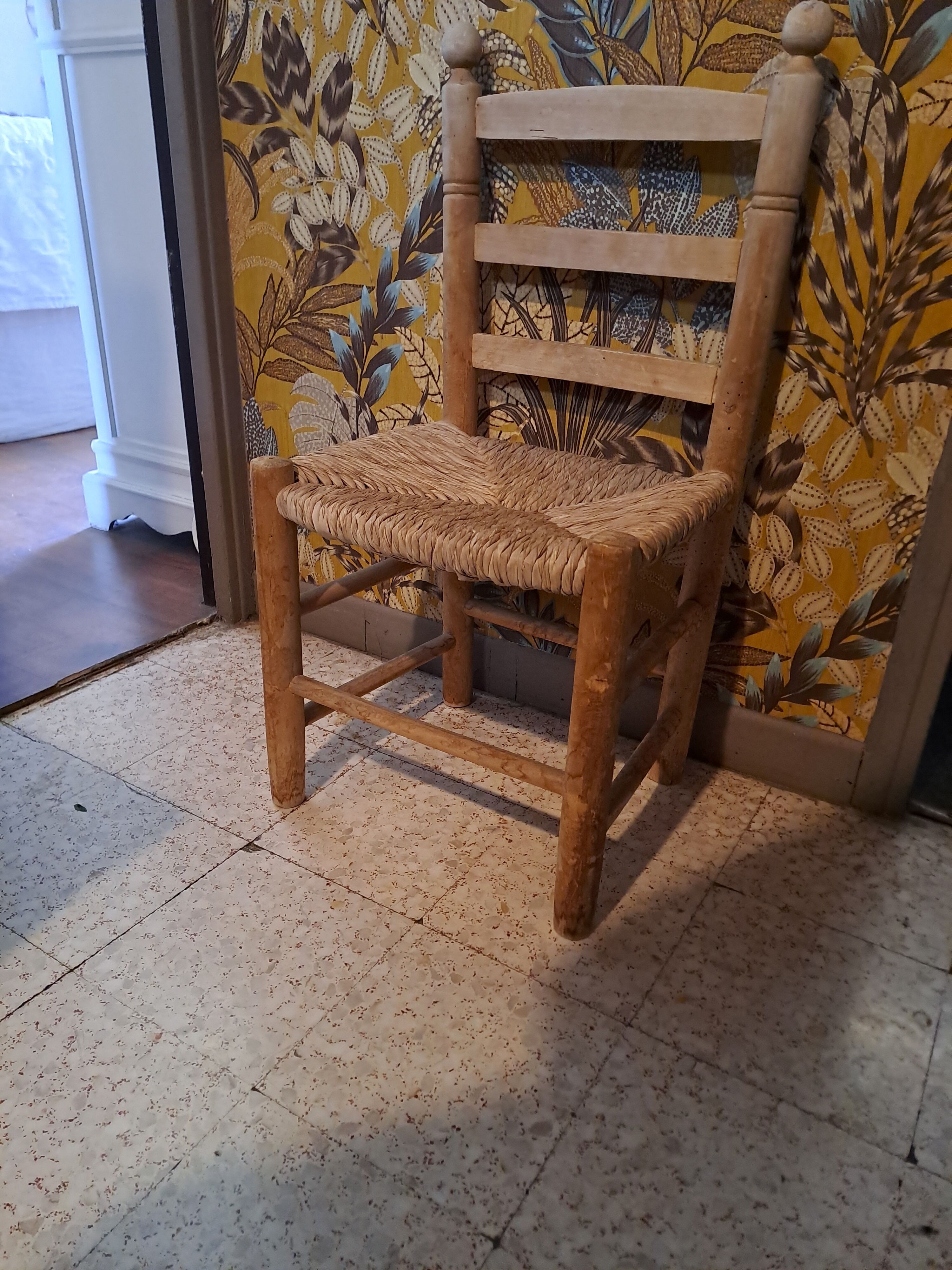 Straw chair style provençal camargue