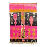 Large pink berber rug in wool boujad new 200x310 cm