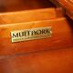 Large buffet Multiyork in solid cherry wood with six drawers.