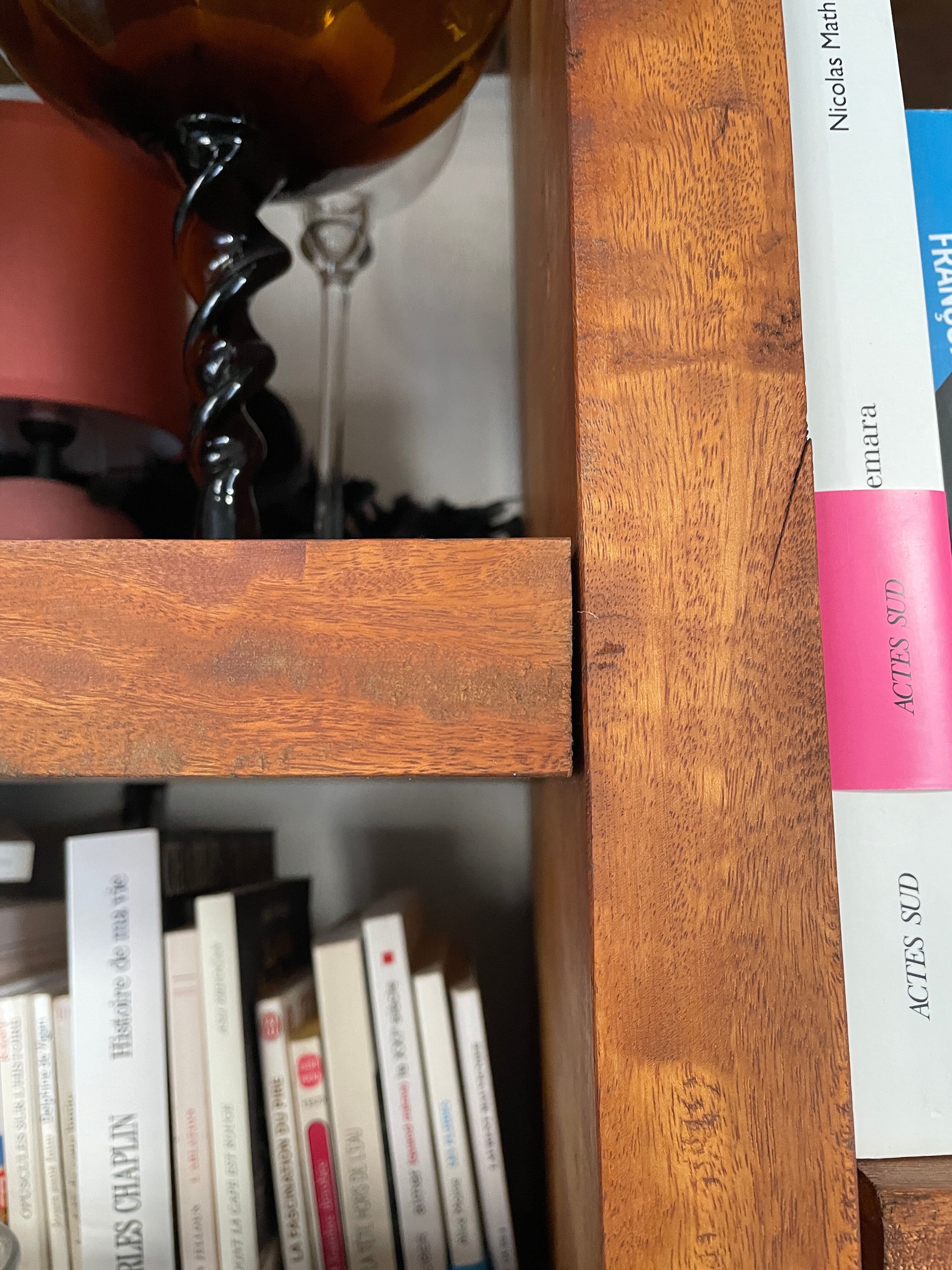 Bibliothèque etagère bois massif