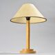 Turned wooden table lamp, French work, 1970s.