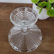 Stemmed glass bowl