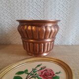 Cache pot en cuivre vintage