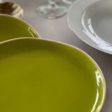 6 glazed ceramic dessert plates