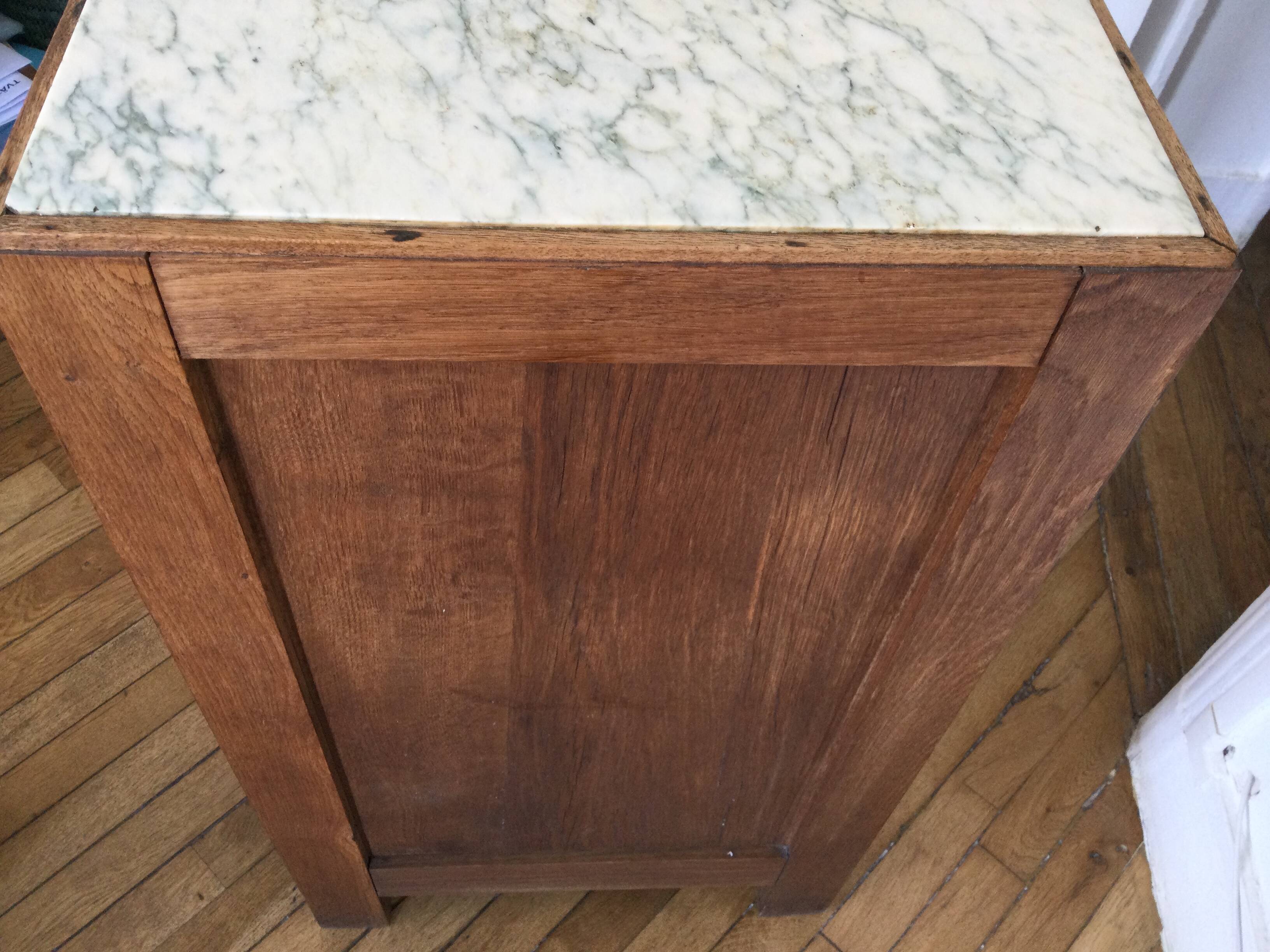VINTAGE OAK WOODEN BEDSIDE TABLE