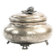 Eclectic elliptical sugar bowl, silver-plated brass, Austria, 19th century