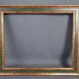 Italian frame patinated gilded wood 36x29,5 foliage 30x24 cm SB