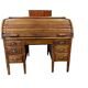 Vintage American wooden desk / desk with roll-up door