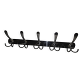 Chrome coat rack with 5 hooks