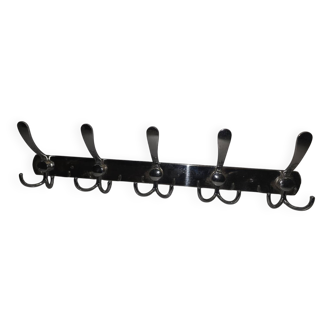 Chrome coat rack with 5 hooks