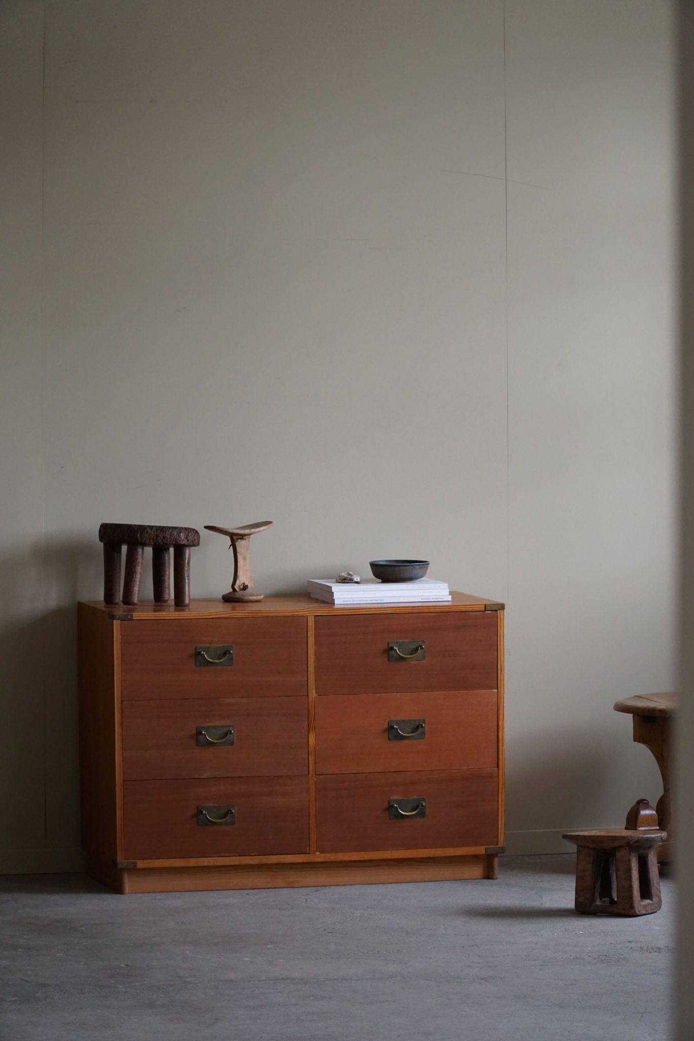 Mid-century modern Danish, a classic Oregon pine chest of drawers, 1950s.
