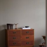 Mid-century modern Danish, a classic Oregon pine chest of drawers, 1950s.