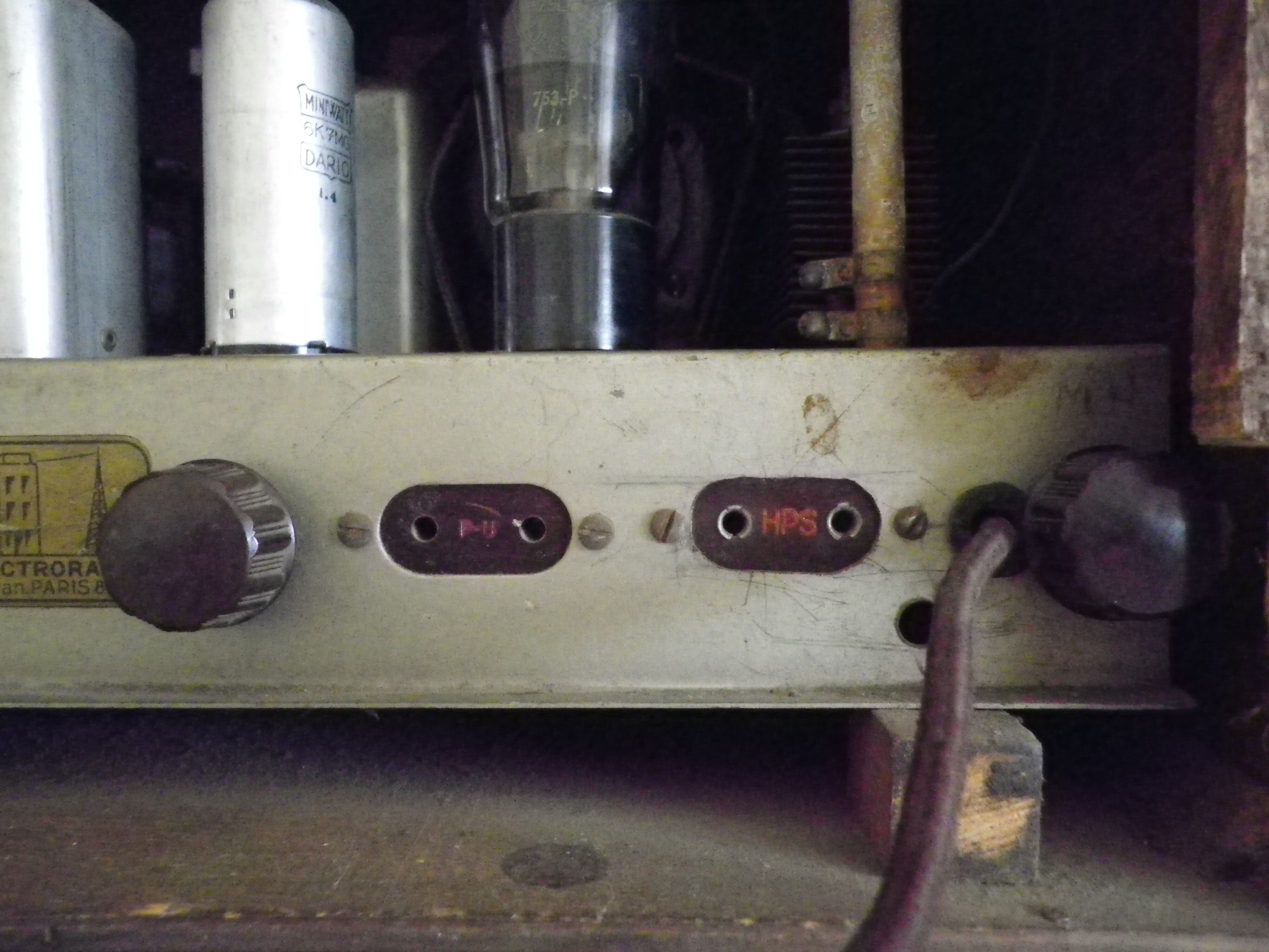 Vintage decoration radio station - Wood, Bakelite - Electroradio Institute, Paris - 50s