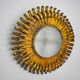 Sun wall lamp by ferro arte, metal and gold leaf, Spain, 1960