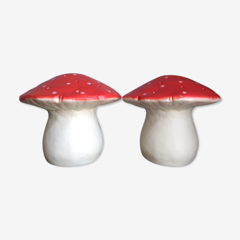 Pair of mushroom lamps Heico vintage