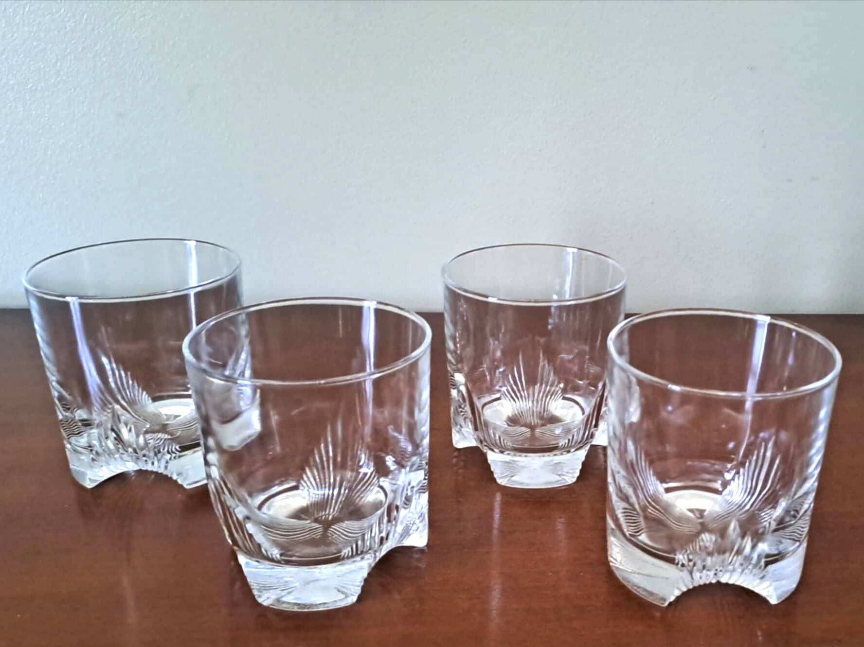 4 verres à whisky en cristal