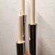 Wilkens modernist silver metal candle holders