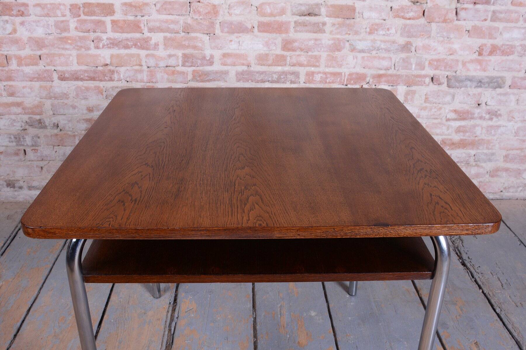 Bauhaus Table in Oak by Vichr a Spol, 1940s