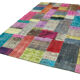 Handmade Turkish Overdyed 203 cm x 301 cm Multicolor Patchwork Carpet