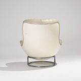 Fauteuil en cuir Karaté Michel Cadestin, 1970s