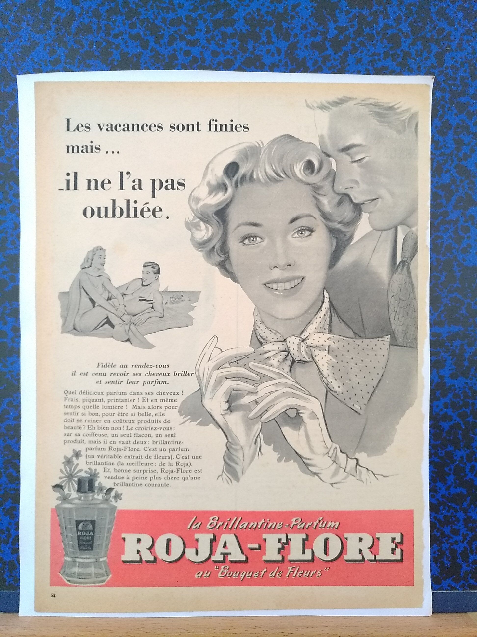 Publicité Ancienne ROJA Brillantine - 1942, Brenot, 27x35 Cm