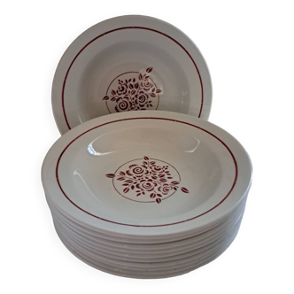 Set of 11 HBCM soup plates