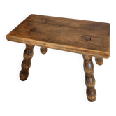 Rectangular wooden stool footrest