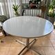 Table en Formica blanc avec rallonge année 70