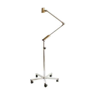 Vintage adjustable chrome medical precision light by Derungs Licht, Switzerland 1980s.