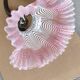 Applique col de cygne tulipe en verre rose filigrane