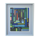 Peinture sur toile construcivisme art contemporaine abstrait