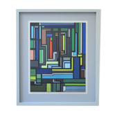 Painting on canvas construction contemporary abstract art