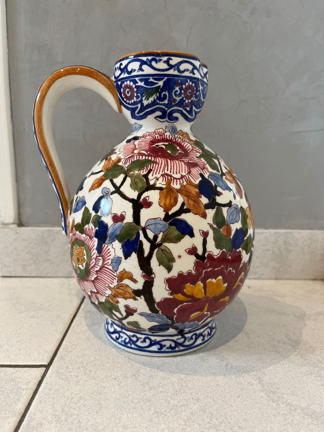 Gien earthenware pitcher