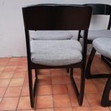 Set of 4 chairs sled 1970