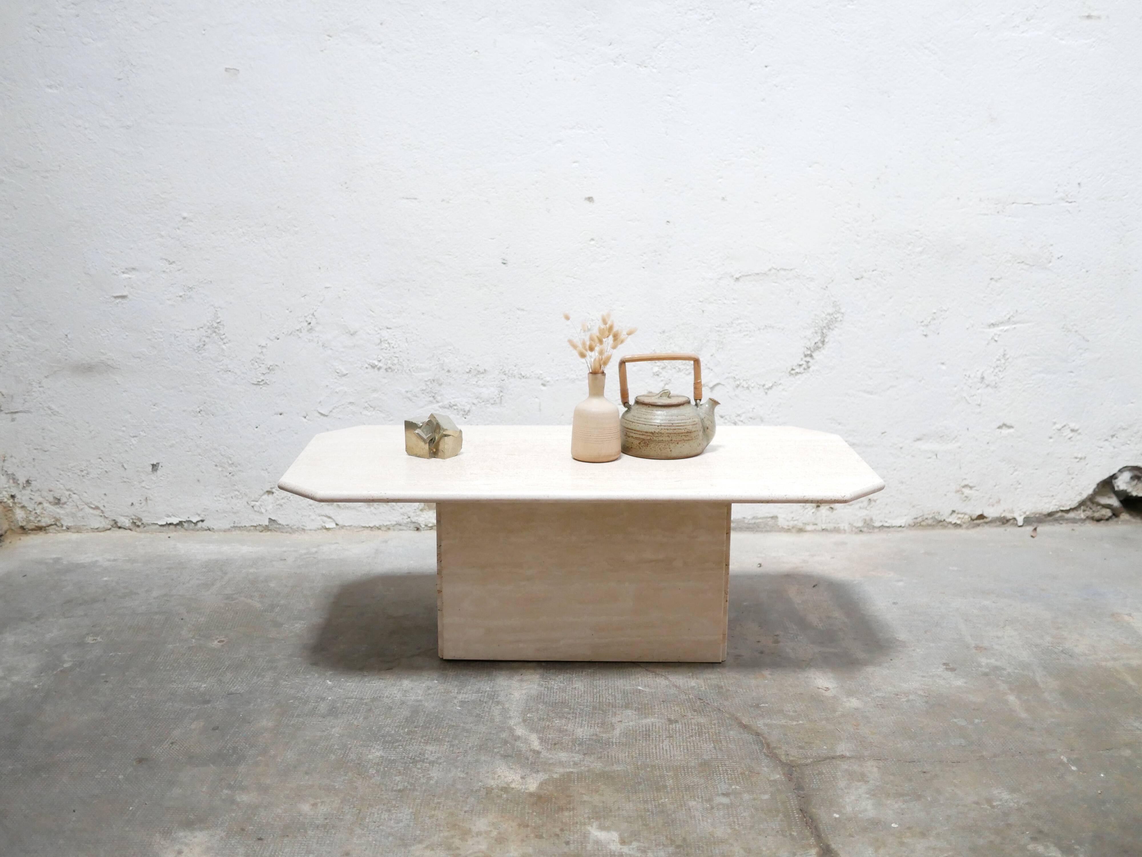 Vintage travertine coffee table