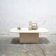 Table basse vintage en travertin